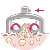 移動で揉みほぐし